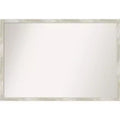 38" x 26" Non-Beveled Crackled Metallic Narrow Wall Mirror - Amanti Art: Modern Rectangle, Polystyrene Frame, Includes Mounting Hardware