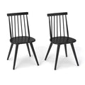 Costway Windsor Dining Chairs Set of 2/4 w/Rubber Wood Frame High Spindle Back for Home