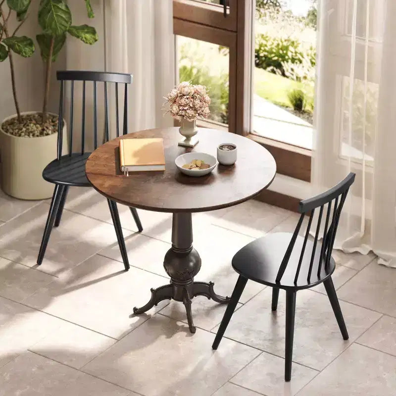 Windsor Dining Chairs Set of 2/4 w/Rubber Wood Frame High Spindle Back for Home