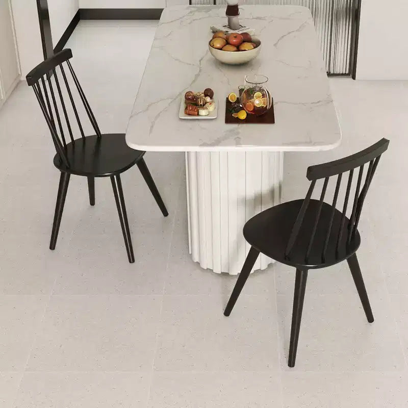 Windsor Dining Chairs Set of 2/4 w/Rubber Wood Frame High Spindle Back for Home