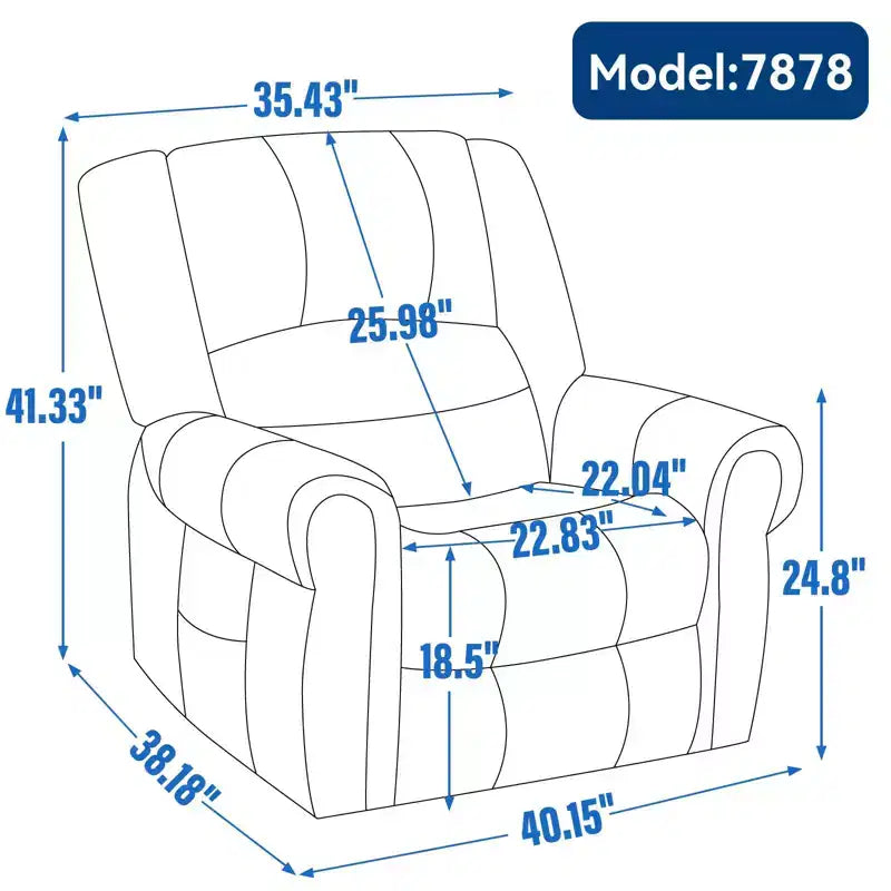 Brown Faux Leather Power Lift Recliner Chair Heat Massage Dual Motor Infinite Position Up to 350 LBS