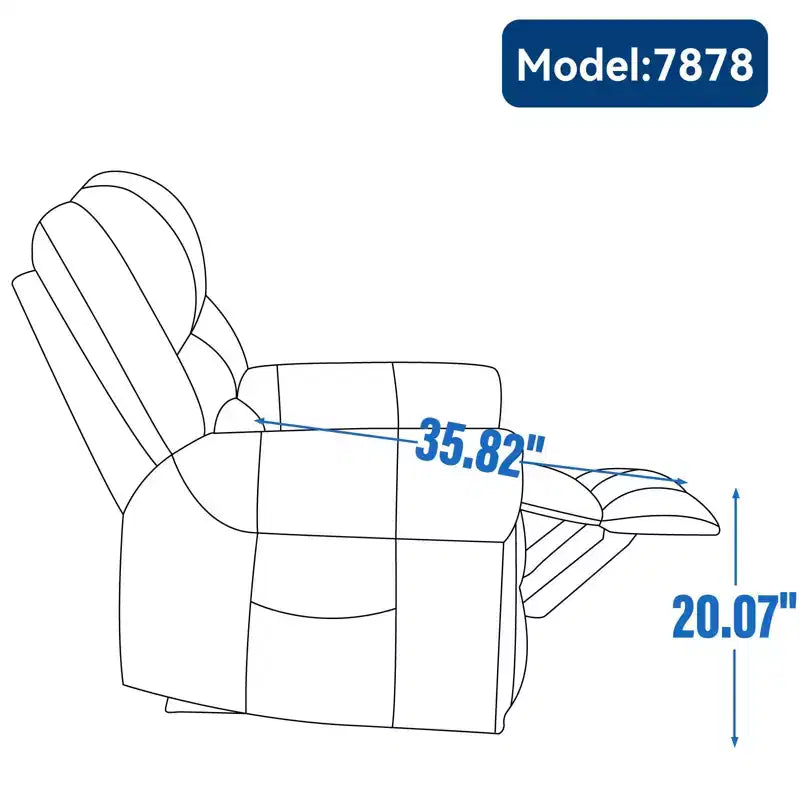 Brown Faux Leather Power Lift Recliner Chair Heat Massage Dual Motor Infinite Position Up to 350 LBS
