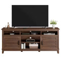 Coolmee 70.9 TV Stand, Entertainment Center with Adjustable Shelves, Farmhouse TV Stand with Cabinet Doors,for Living Room, Bedroom