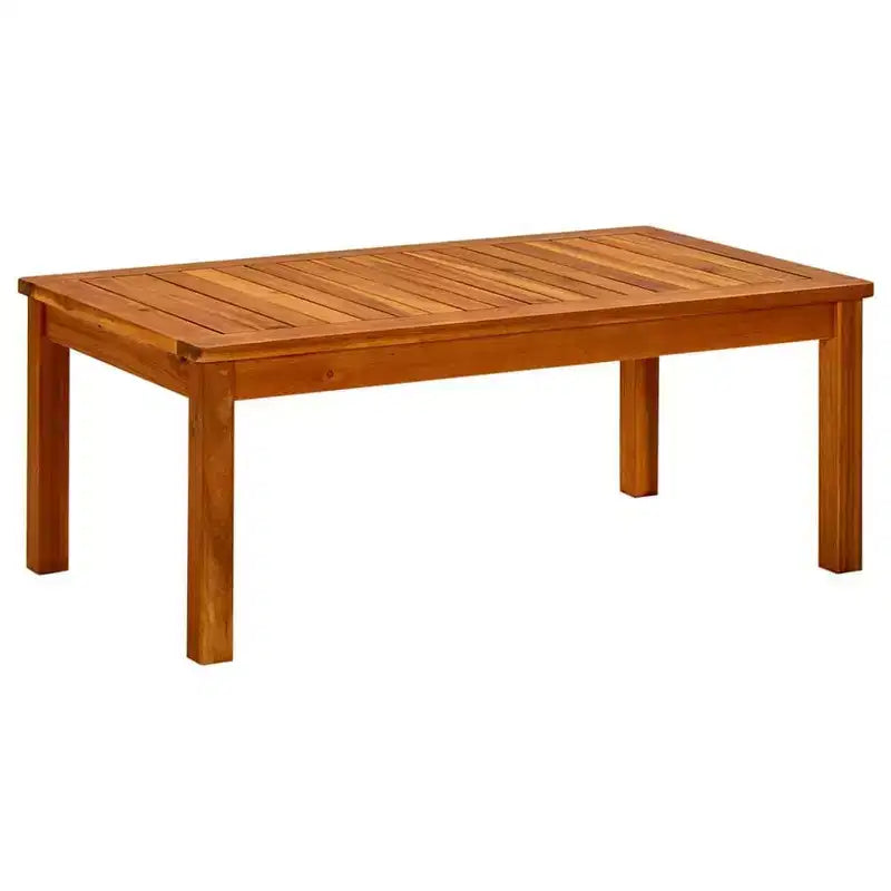 Coffee Table Natural Wood Solid Acacia Wood - 35.4 x 19.7 x 14.2