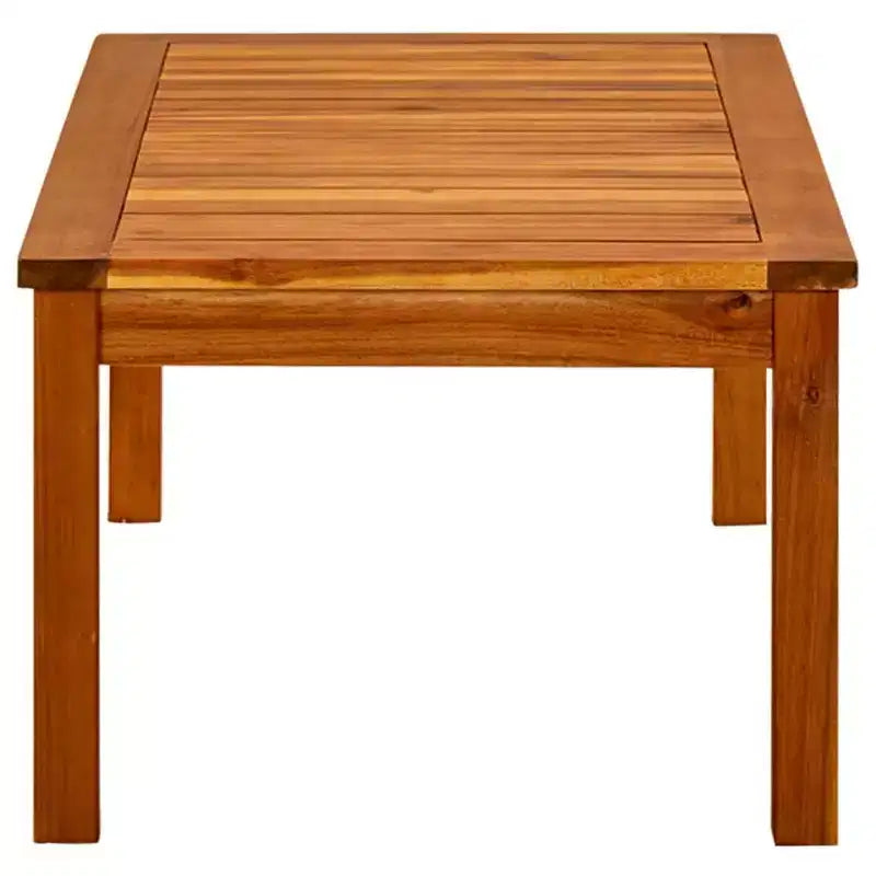 Coffee Table Natural Wood Solid Acacia Wood - 35.4 x 19.7 x 14.2