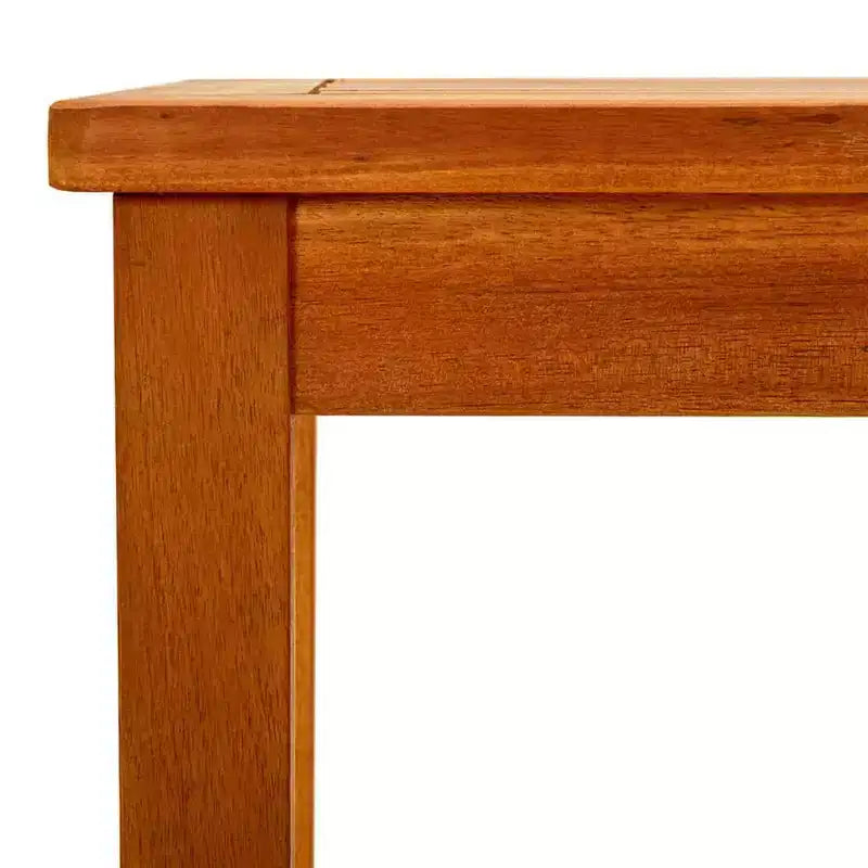 Coffee Table Natural Wood Solid Acacia Wood - 35.4 x 19.7 x 14.2
