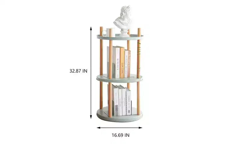 Rotating Adjustable Bookshelves, Multifunctional Standing Storage Bookshelf,Display Bookcases for Living Room,Home Office,Blue