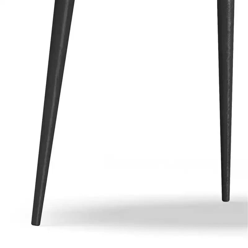 Coffee Table Cognac - WyndenHall: Solid Wood, Flared Metal Legs, Industrial Design, 16.9"H