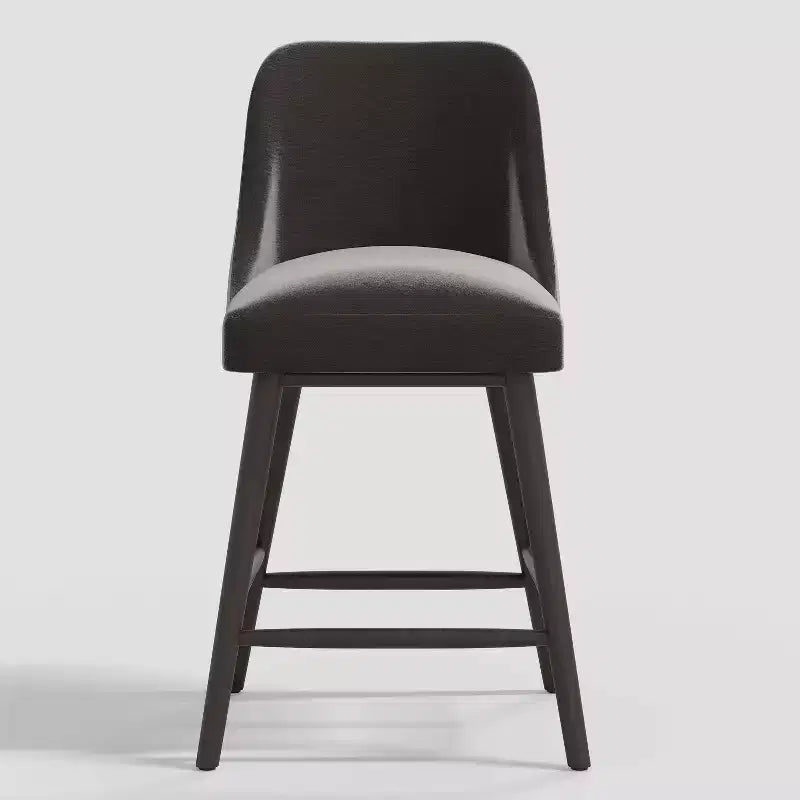 27 Counter Height Barstool with Footrest Shiny Velvet
