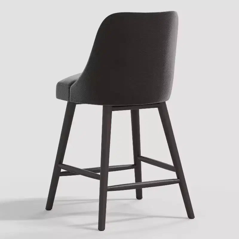 27 Counter Height Barstool with Footrest Shiny Velvet