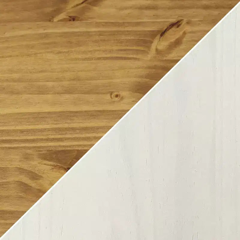 Kitchen Sideboard Cabinet with 2 Drawers and 2 Doors - Solid Pine Construction - White