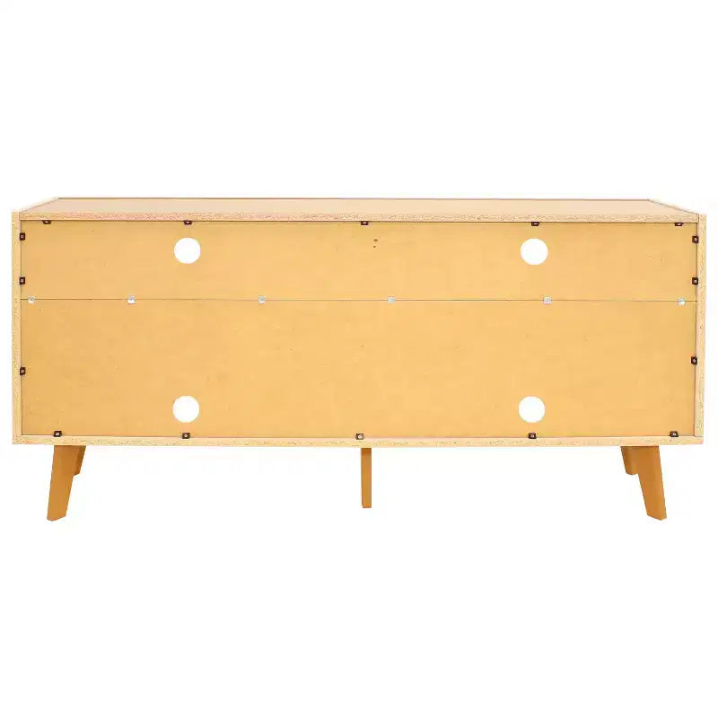 Indoor Mid-Century Modern TV Stand Console with Storage Cabinet and Shelves for 58 TV