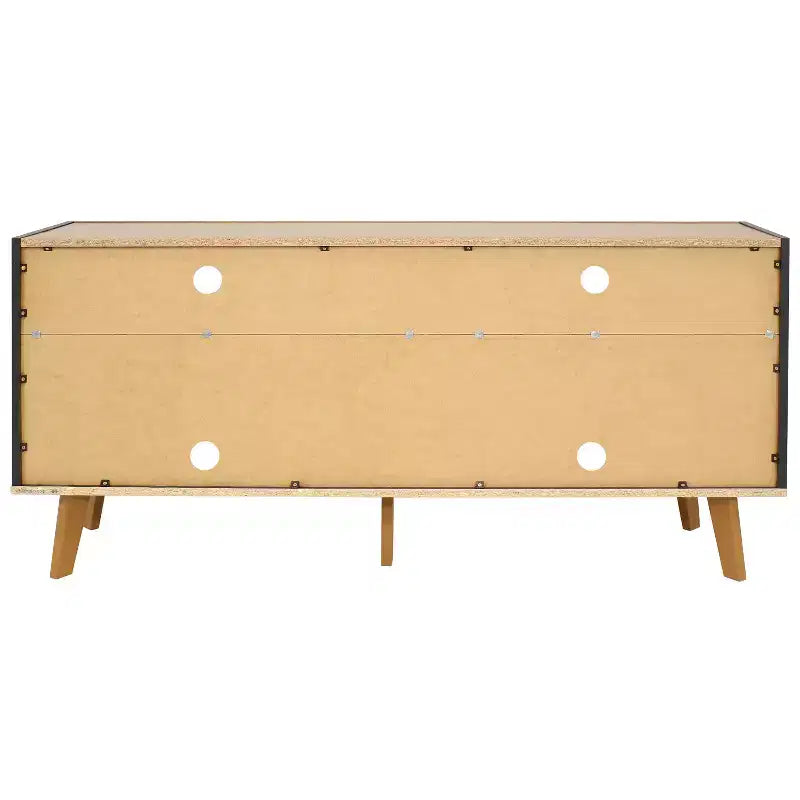 Indoor Mid-Century Modern TV Stand Console with Storage Cabinet and Shelves for 58 TV