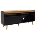 Indoor Mid-Century Modern TV Stand Console with Storage Cabinet and Shelves for 58 TV