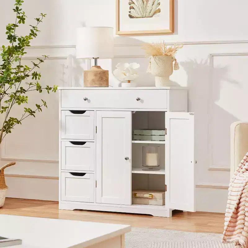 Free-Standing Floor Cabinet for Bathroom for Kitchen, Living Room