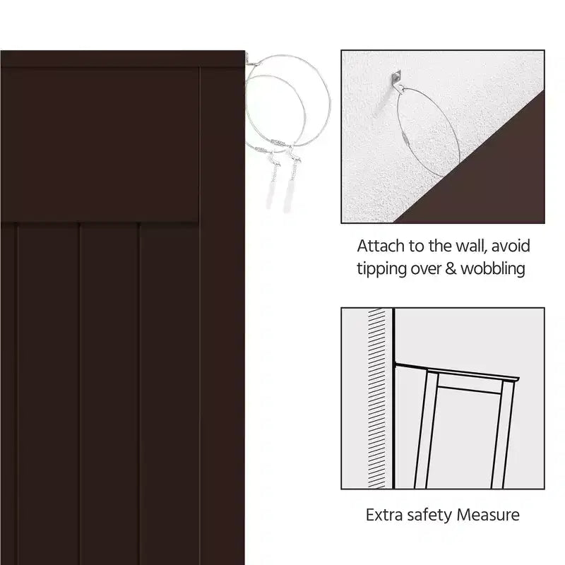 Free-Standing Floor Cabinet for Bathroom for Kitchen, Living Room